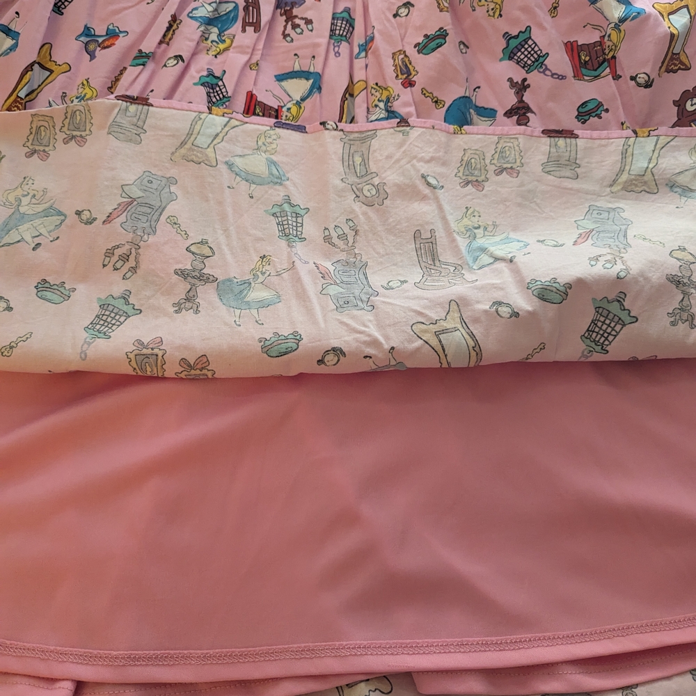 Disney A-Line Pink and Brown Midi Skirt - Picture 2 of 7